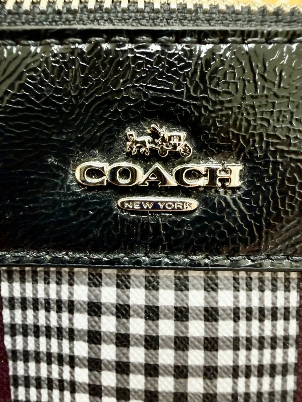 Coach Mini Bennett Satchel in Plaid Gingham Pattern